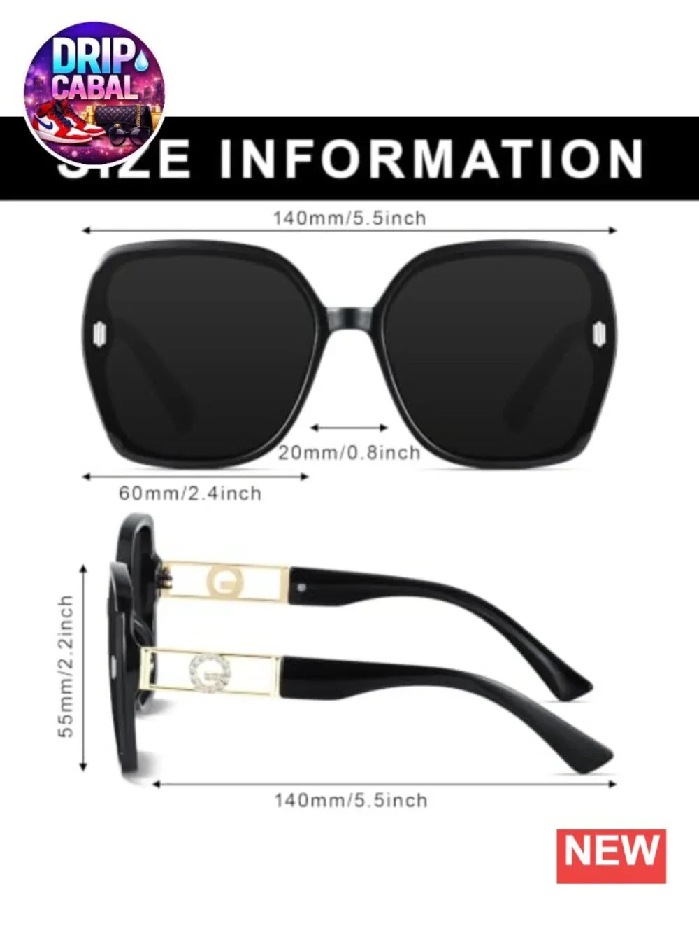 3 Pack Retro Oversized Square Sunglasses Women UV400 Protection Plastic Frame